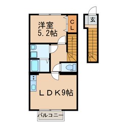 エスペランサ（篠木町）の物件間取画像